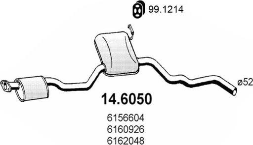 ASSO 14.6050 - Silenziatore centrale www.autoricambit.com