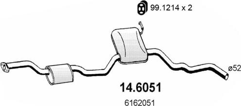 ASSO 14.6051 - Silenziatore centrale www.autoricambit.com