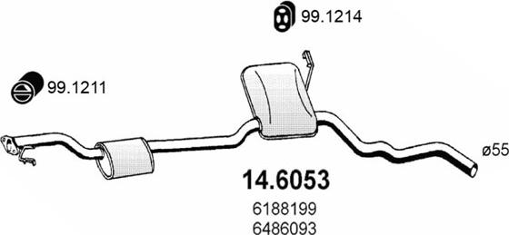 ASSO 14.6053 - Silenziatore centrale www.autoricambit.com