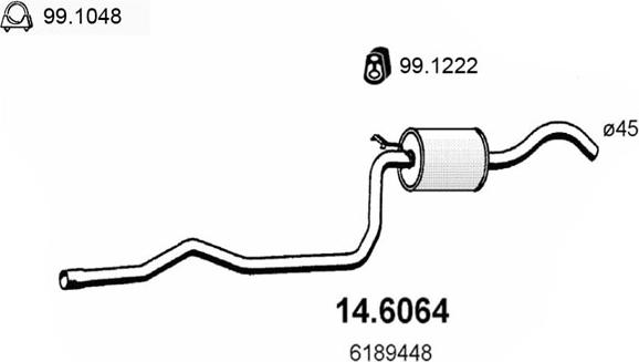 ASSO 14.6064 - Silenziatore centrale www.autoricambit.com