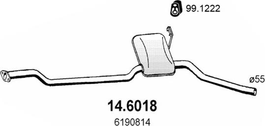 ASSO 14.6018 - Silenziatore centrale www.autoricambit.com