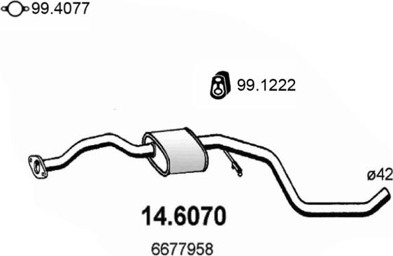 ASSO 14.6070 - Silenziatore centrale www.autoricambit.com