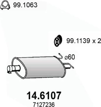 ASSO 14.6107 - Silenziatore centrale www.autoricambit.com