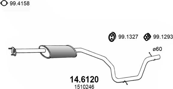 ASSO 14.6120 - Silenziatore centrale www.autoricambit.com