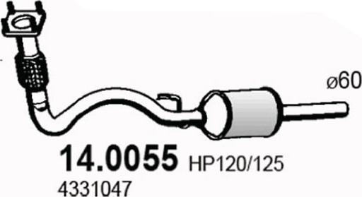 ASSO 14.0055 - Catalizzatore www.autoricambit.com