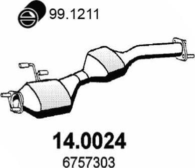 ASSO 14.0024 - Catalizzatore www.autoricambit.com