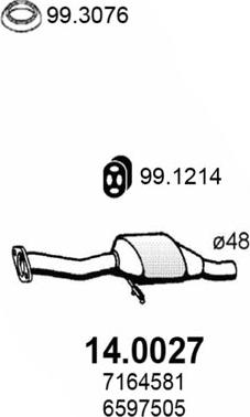 ASSO 14.0027 - Catalizzatore www.autoricambit.com