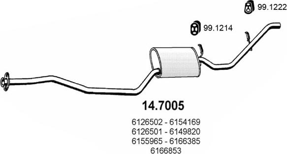 ASSO 14.7005 - Silenziatore posteriore www.autoricambit.com