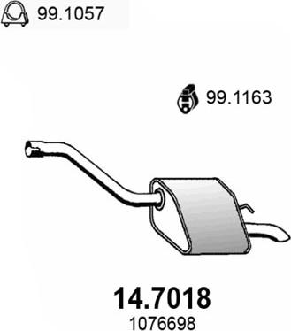 ASSO 14.7018 - Silenziatore posteriore www.autoricambit.com