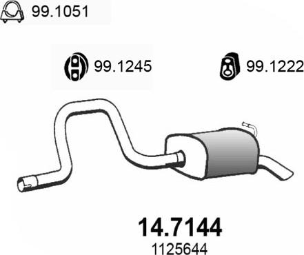 ASSO 14.7144 - Silenziatore posteriore www.autoricambit.com