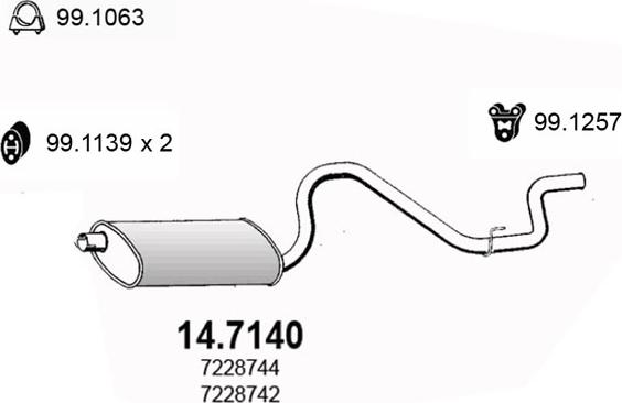 ASSO 14.7140 - Silenziatore posteriore www.autoricambit.com