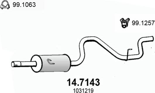 ASSO 14.7143 - Silenziatore posteriore www.autoricambit.com