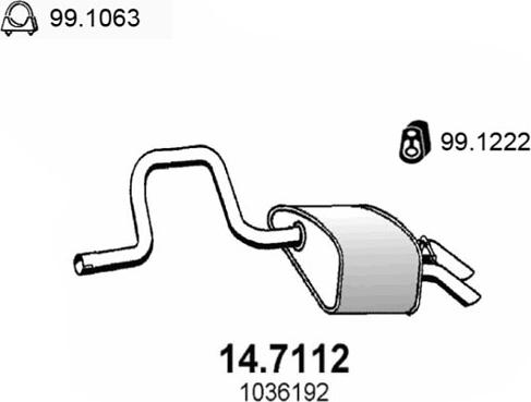 ASSO 14.7112 - Silenziatore posteriore www.autoricambit.com