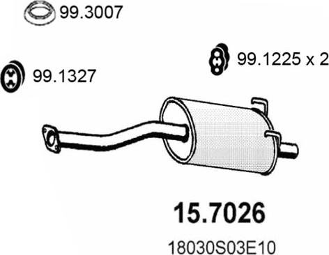 ASSO 15.7026 - Silenziatore posteriore www.autoricambit.com