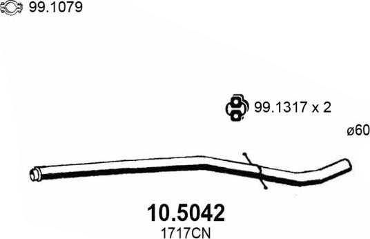 ASSO 10.5042 - Tubo gas scarico www.autoricambit.com