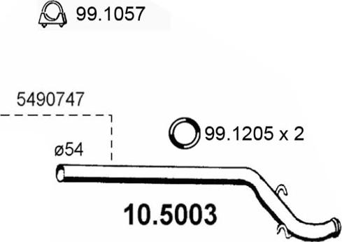 ASSO 10.5003 - Tubo gas scarico www.autoricambit.com