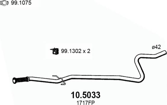 ASSO 10.5033 - Tubo gas scarico www.autoricambit.com