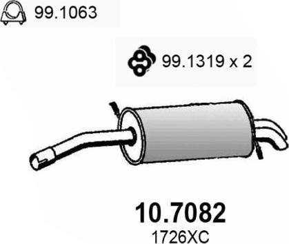 ASSO 10.7082 - Silenziatore posteriore www.autoricambit.com