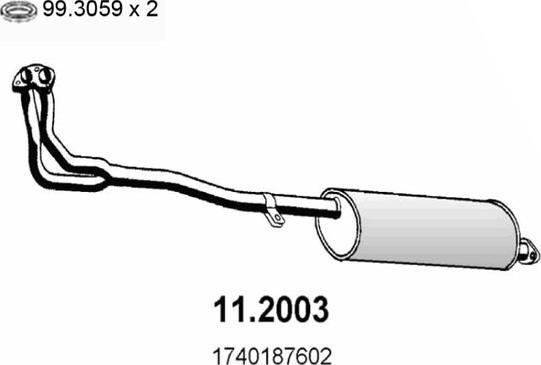 ASSO 11.2003 - Silenziatore anteriore www.autoricambit.com