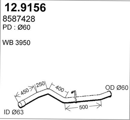 ASSO 12.9156 - Tubo gas scarico www.autoricambit.com