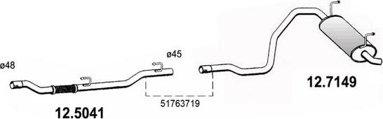 ASSO 12.5041 - Tubo gas scarico www.autoricambit.com