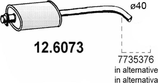 ASSO 12.6073 - Silenziatore centrale www.autoricambit.com