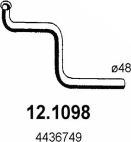 ASSO 12.1098 - Tubo gas scarico www.autoricambit.com