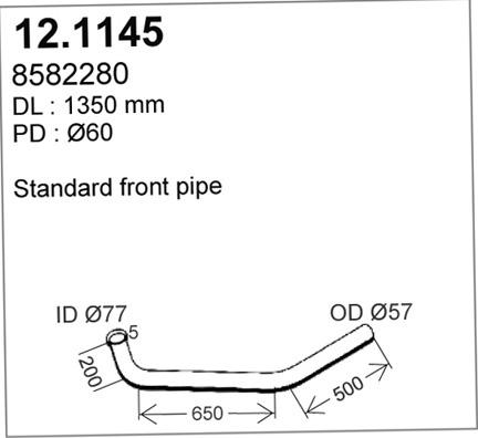 ASSO 12.1145 - Tubo gas scarico www.autoricambit.com