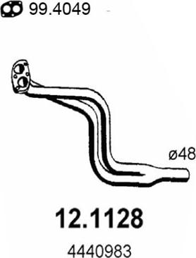 ASSO 12.1128 - Tubo gas scarico www.autoricambit.com