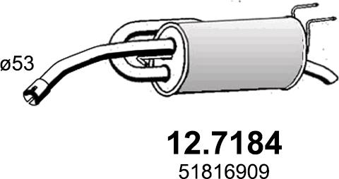 ASSO 12.7184 - Silenziatore posteriore www.autoricambit.com