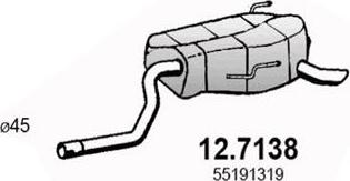 ASSO 12.7138 - Silenziatore posteriore www.autoricambit.com