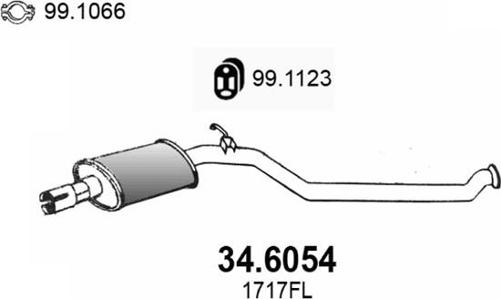 ASSO 34.6054 - Silenziatore centrale www.autoricambit.com