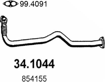 ASSO 34.1044 - Tubo gas scarico www.autoricambit.com