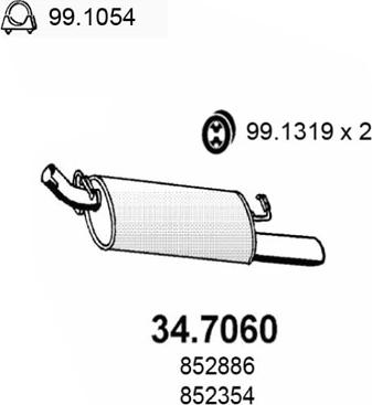 ASSO 34.7060 - Silenziatore posteriore www.autoricambit.com