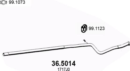 ASSO 36.5014 - Tubo gas scarico www.autoricambit.com