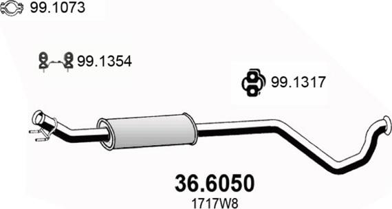 ASSO 36.6050 - Silenziatore centrale www.autoricambit.com