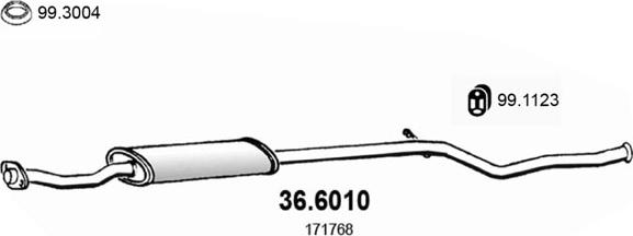 ASSO 36.6010 - Silenziatore centrale www.autoricambit.com