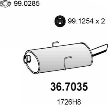 ASSO 36.7035 - Silenziatore posteriore www.autoricambit.com