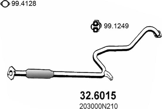 ASSO 32.6015 - Silenziatore centrale www.autoricambit.com