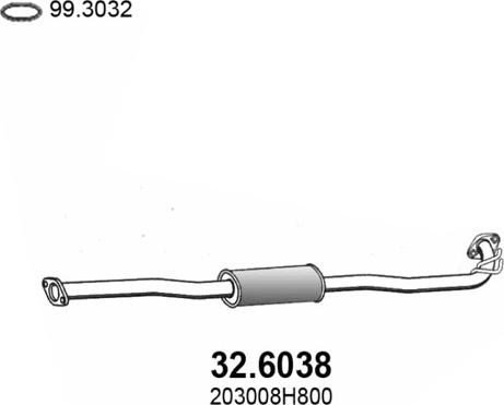 ASSO 32.6038 - Silenziatore centrale www.autoricambit.com