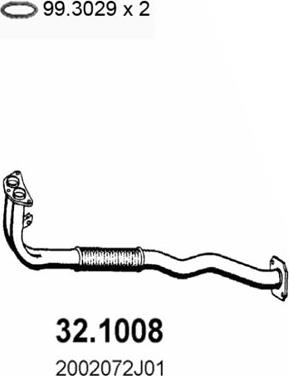 ASSO 32.1008 - Tubo gas scarico www.autoricambit.com