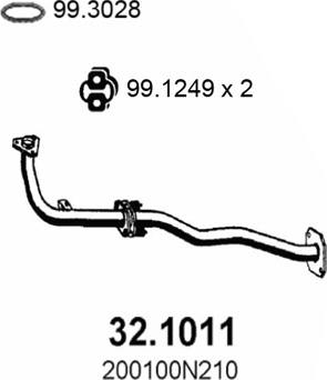 ASSO 32.1011 - Tubo gas scarico www.autoricambit.com