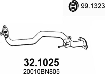 ASSO 32.1025 - Tubo gas scarico www.autoricambit.com