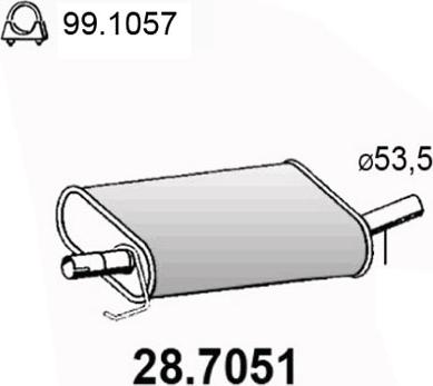 ASSO 28.7051 - Silenziatore posteriore www.autoricambit.com