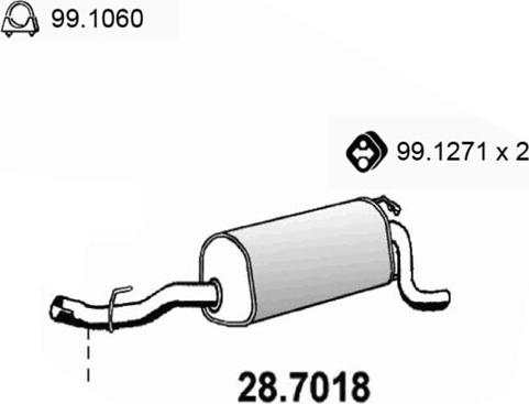 ASSO 28.7018 - Silenziatore posteriore www.autoricambit.com