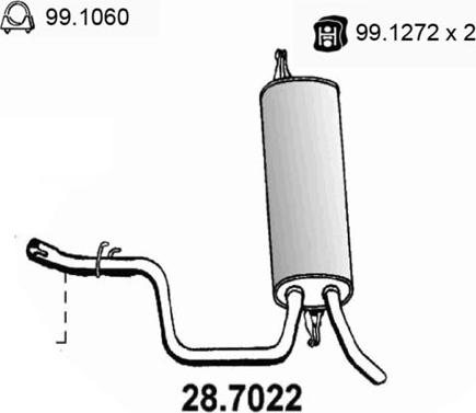 ASSO 28.7022 - Silenziatore posteriore www.autoricambit.com