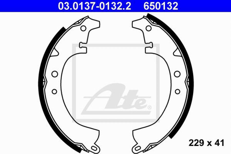 ATE 650132 - Kit freno, freni a tamburo www.autoricambit.com