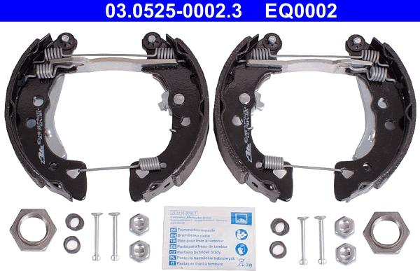 ATE 03.0525-0002.3 - Kit freno, freni a tamburo www.autoricambit.com