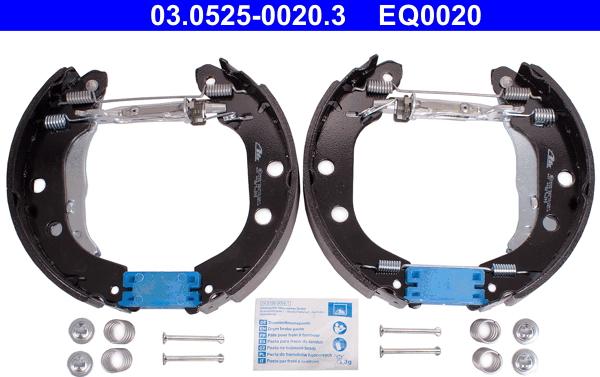 ATE 03.0525-0020.3 - Kit freno, freni a tamburo www.autoricambit.com