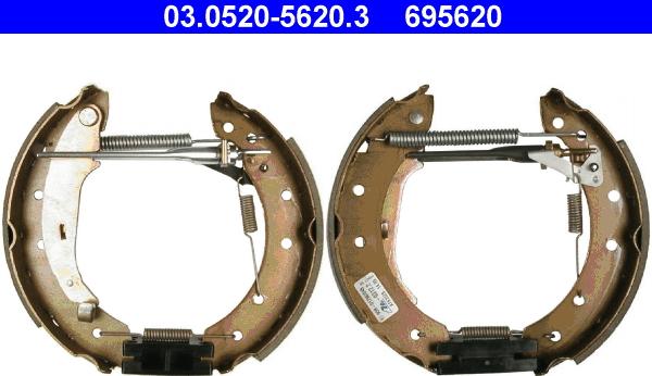 ATE 03.0520-5620.3 - Kit freno, freni a tamburo www.autoricambit.com